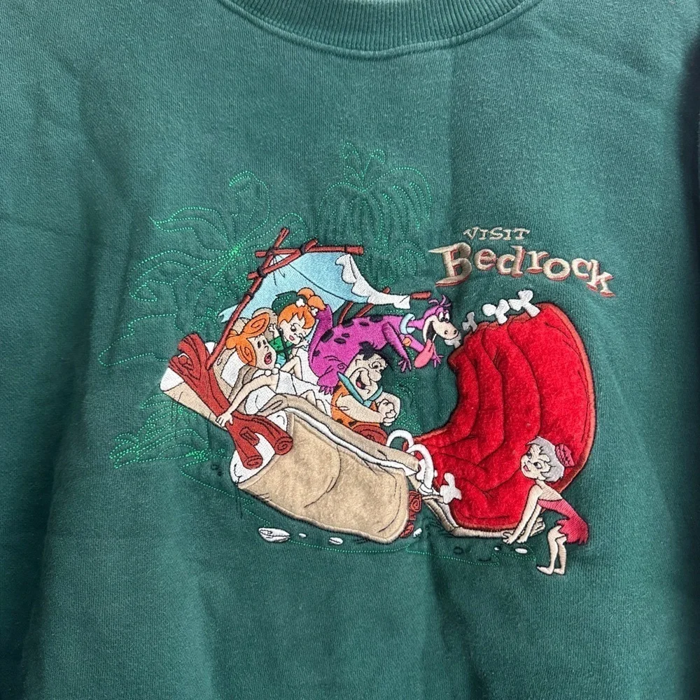 Flintstones Bedrock Vintage Pullover Sweatshirt Size Large